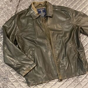 Us Polo ASSN XL mens leather jacket coffee/dark brown color